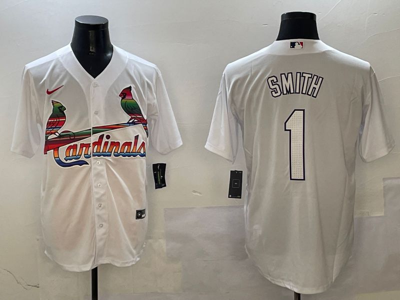 Men St.Louis Cardinals #1 Smith White Game Mexico 2025 Nike MLB Jersey style 1->st.louis cardinals->MLB Jersey